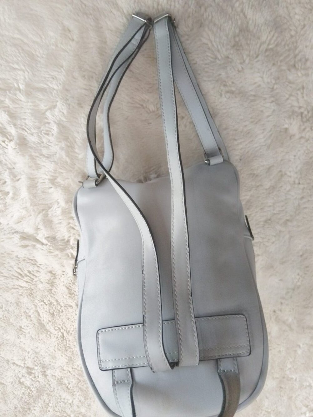 Call It Spring Light Grey Studded Rhinestone Mini Backpack Faux Leather - Picture 13 of 13